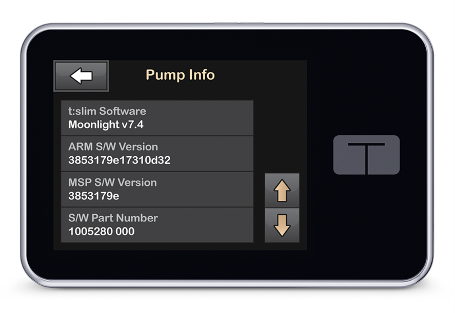 image_of_Pump_Info_screen_showing_the_tslim_X2_software_version.png