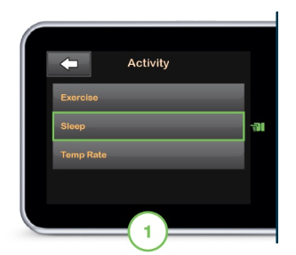 Image of pump screen showing Sleep Activity option.png