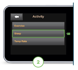 Image of pump screen showing Sleep Activity option2.png