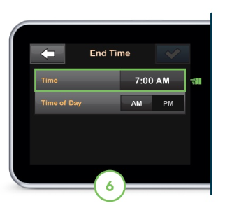 Image of pump screen showing time and time of day for sleep schedule.png