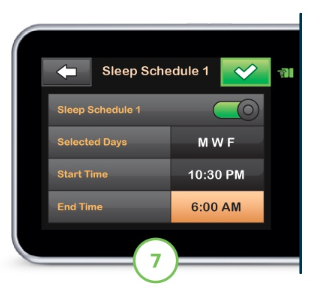 Image of pump screen showing sleep schedule summary.png