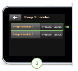 Image of pump screen showing Sleep Activity schedule.png